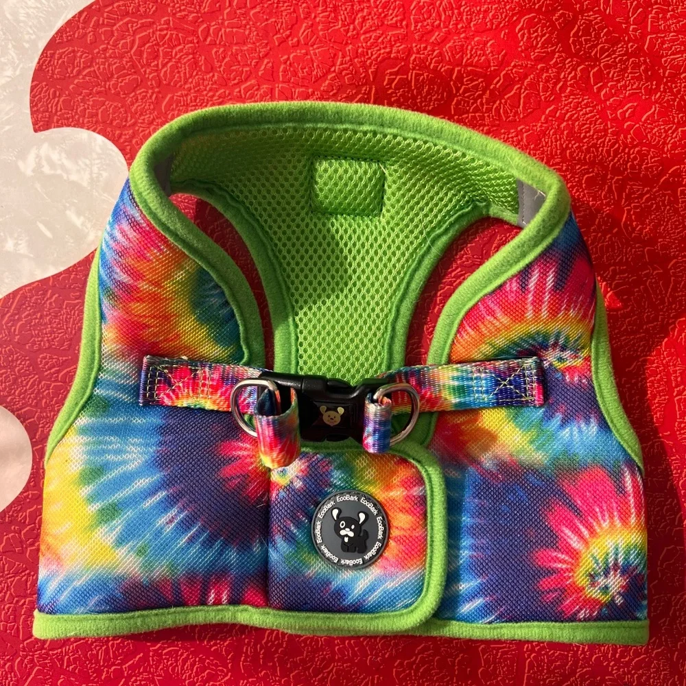Tie Dye Dog Harness-fits 23 to 28 lbs, like new